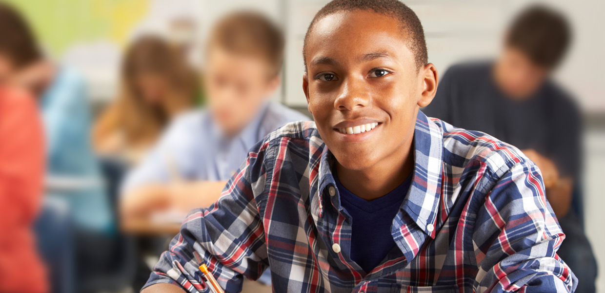 young man smiling