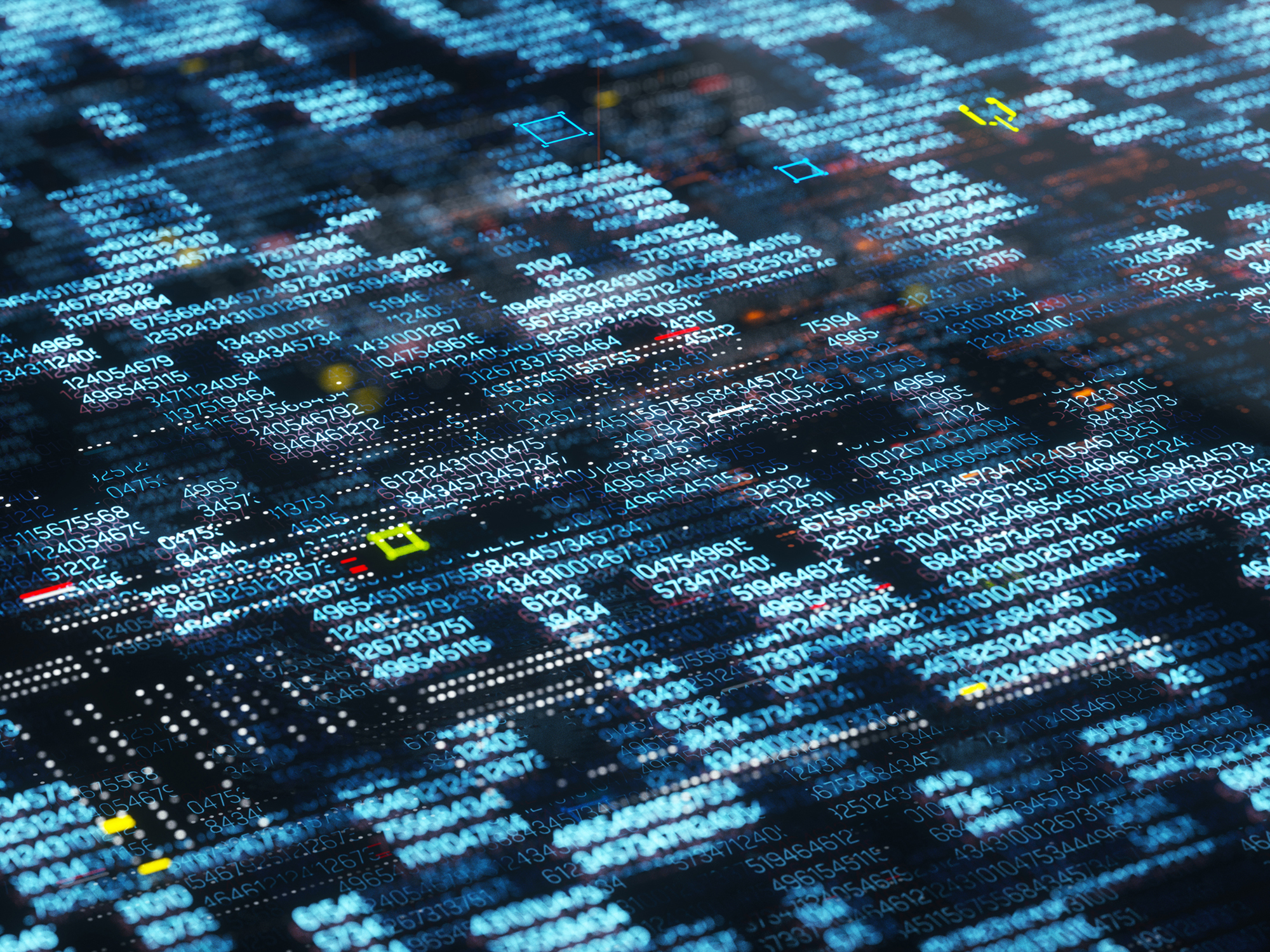 digital generated image of data