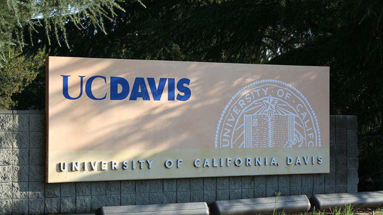 UC Davis sign